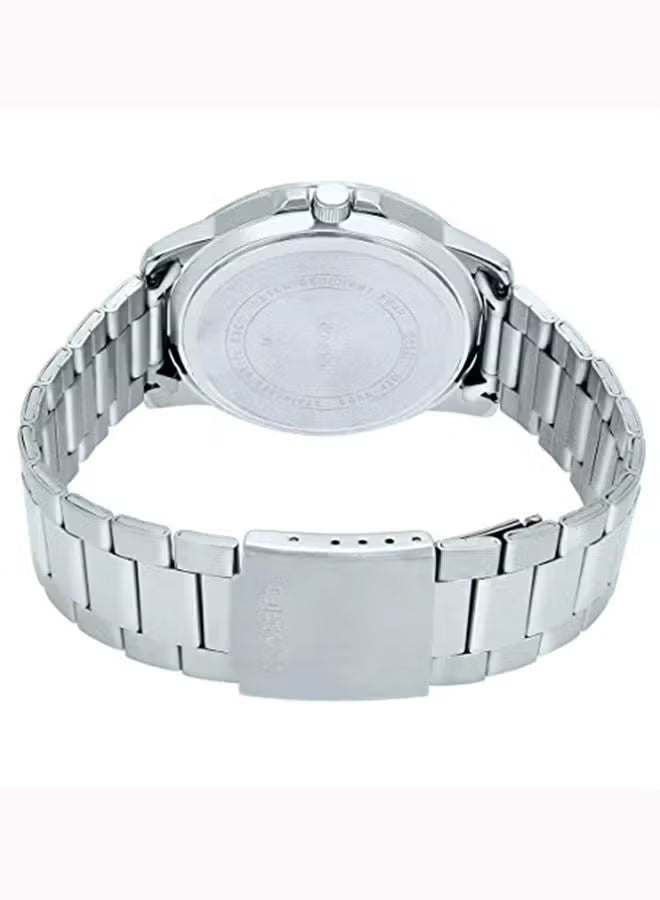 Casio Men's Silver Analog Stainless Steel Strap Watch -MTP-VD01D-2BVUDF