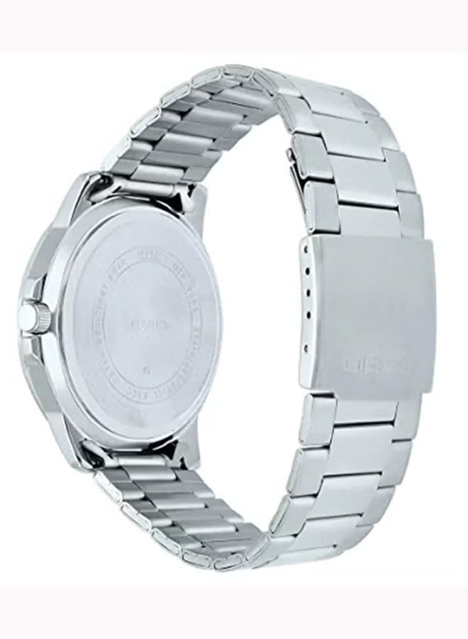 Casio Men's Silver Analog Stainless Steel Strap Watch -MTP-VD01D-2BVUDF